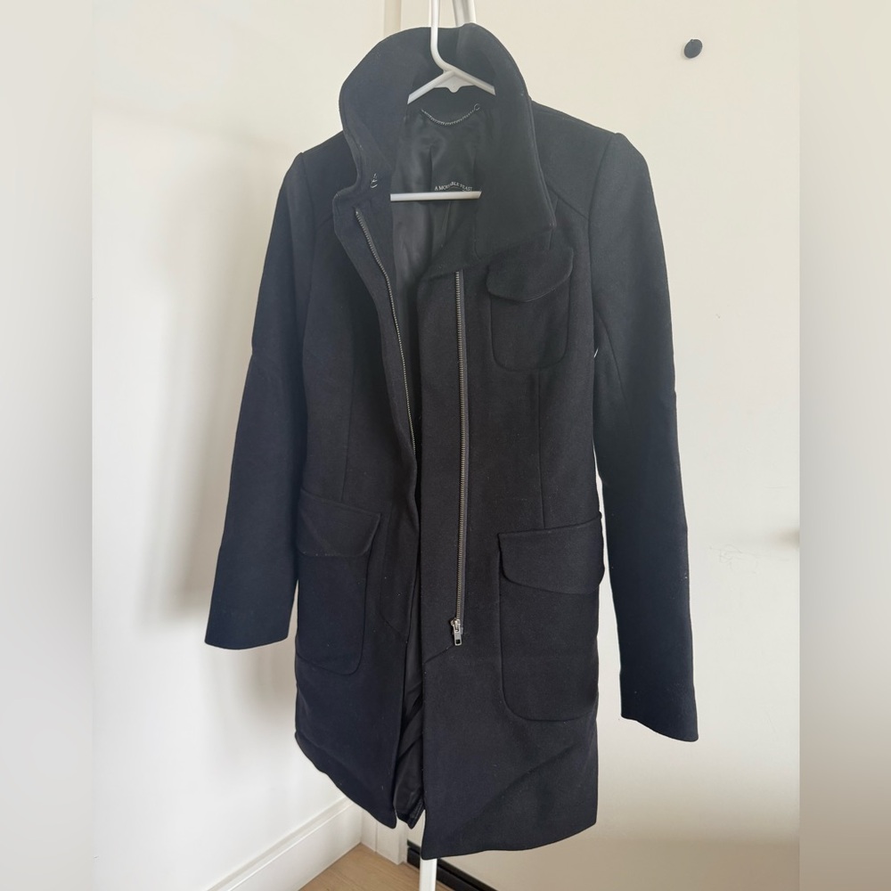 Aritzia Black Pea Coat